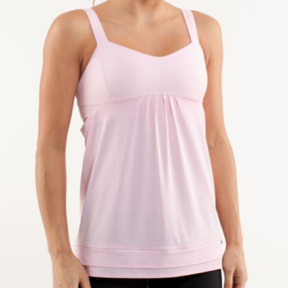 Lululemon Back On Track Tank Heathered Pig Pink - Picture 1 of 16